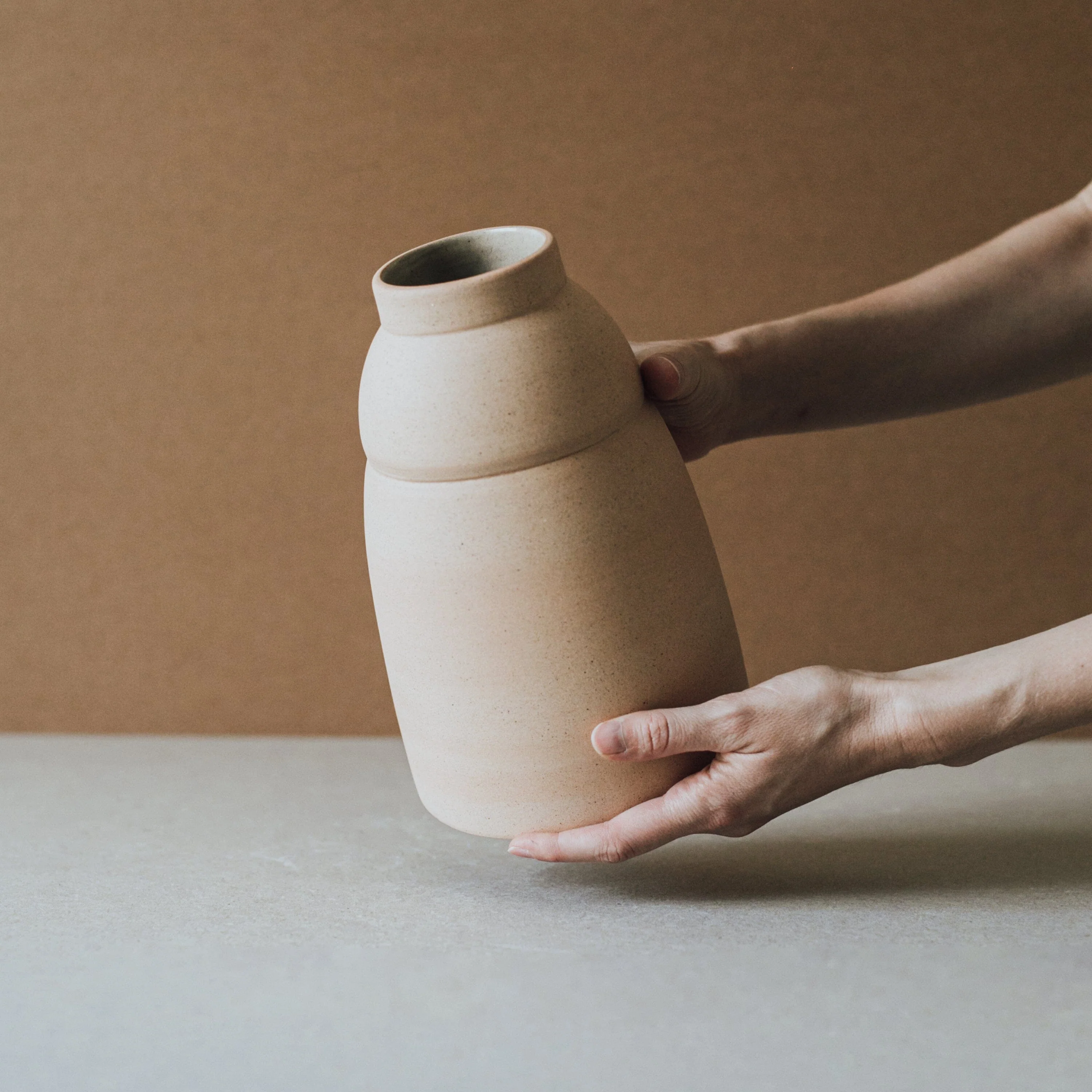 Chubby Handcrafted Ceramic Vase - Image 5