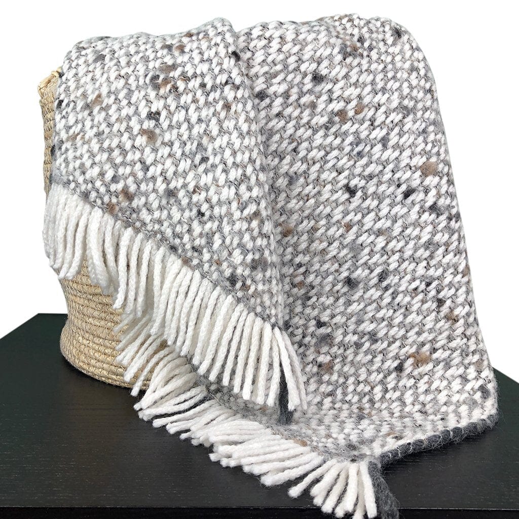 Handmade Alpaca Throw in Chunky Gray Weave - Image 4