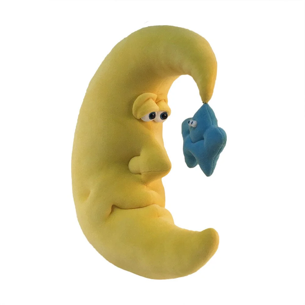 Plush Crescent Moon & Star Soft Sculpture for Mobiles & Decoration - Image 4