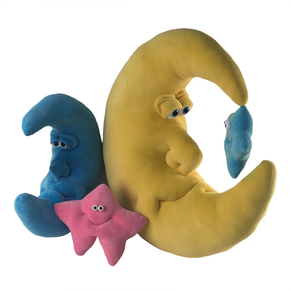 Plush Crescent Moon & Star Soft Sculpture for Mobiles & Decoration - Image 6