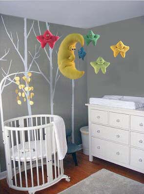 Plush Crescent Moon & Star Soft Sculpture for Mobiles & Decoration - Image 7