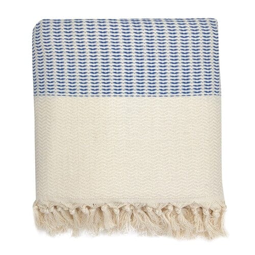 Handmade Artisanal Turkish Throw in a Wave Pattern - Image 7