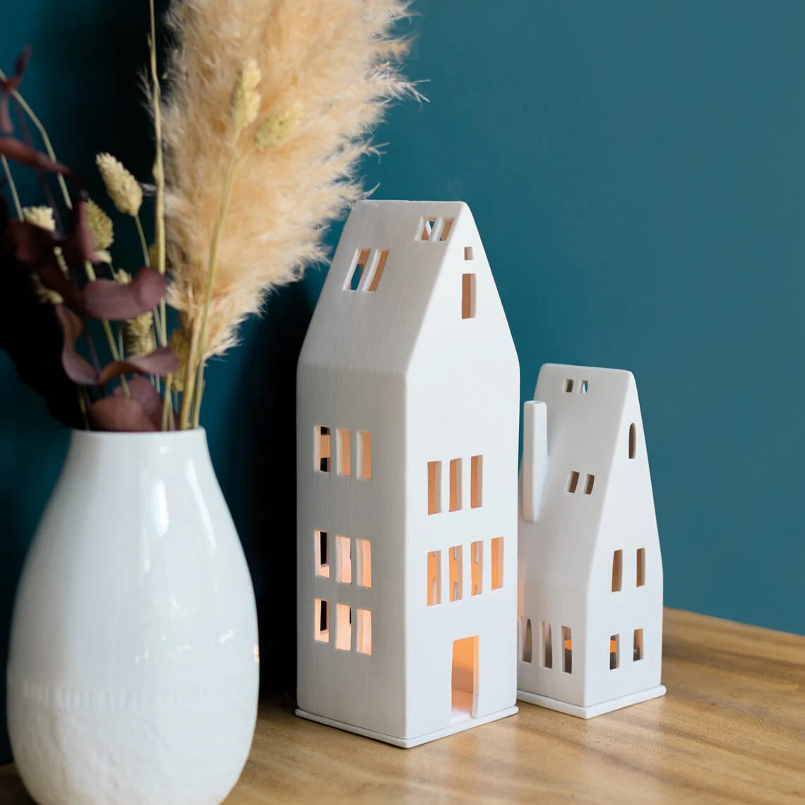 Rader Porcelain Village House Set of 2 - Image 3